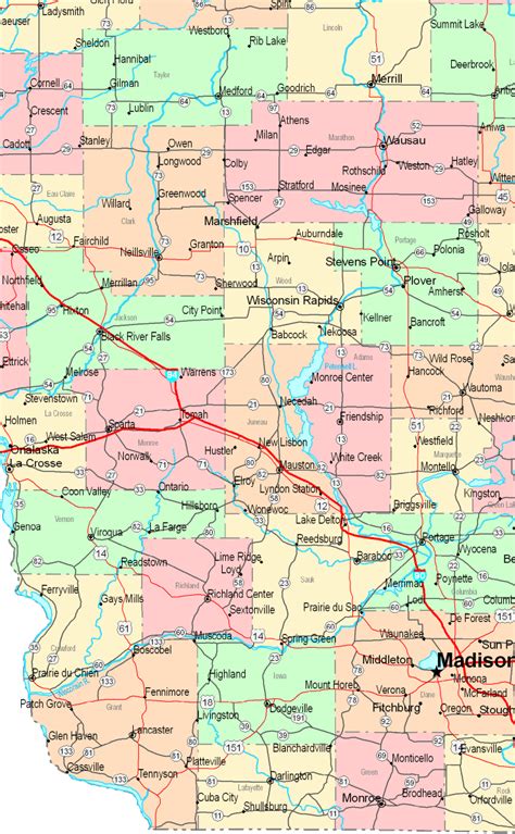 Map Of Western Wisconsin - Map With Cities