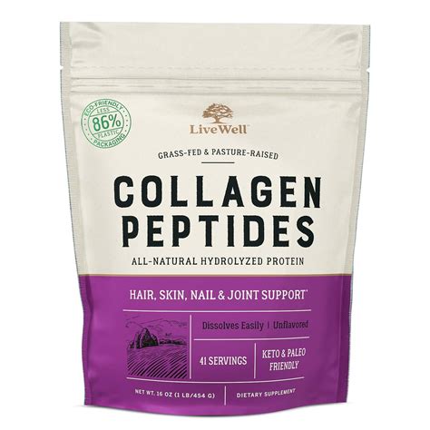 Collagen Peptides - Hair, Skin, Nail, and Joint Support - Type I & III ...