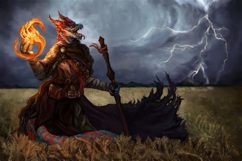 [Art] I painted my campaign's dragonborn sorcerer! : r/DnD