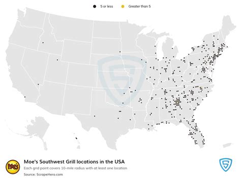 Moe's Southwest Grill Locations - An Analysis | ScrapeHero