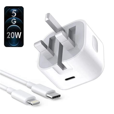 iPhone USB-C PD 20W Power Adapter Charger 2 & 3 Pin With Cable