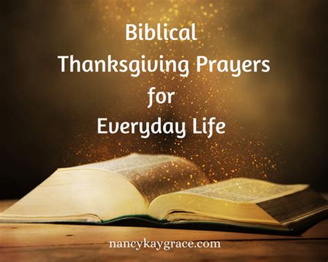 Biblical Thanksgiving Prayers - Nancy Kay Grace