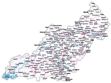 Jalore District Map - View Jalore District Road Map of Jalore District