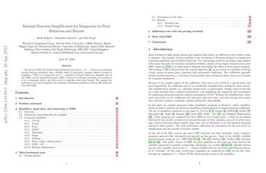 Rational Function Simplification for Integration-by-Parts Reduction and Beyond | Papers With Code