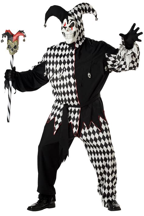 Plus Size Evil Jester Black/White Costume – Johnnie Brocks