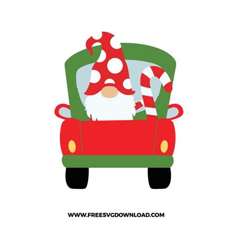 Christmas Truck with Gnomes SVG Cute,Gnomes Christmas Road Trip svg ...