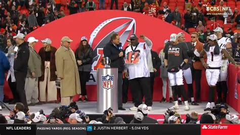 Bengals AFC Championship Trophy Presentation - YouTube