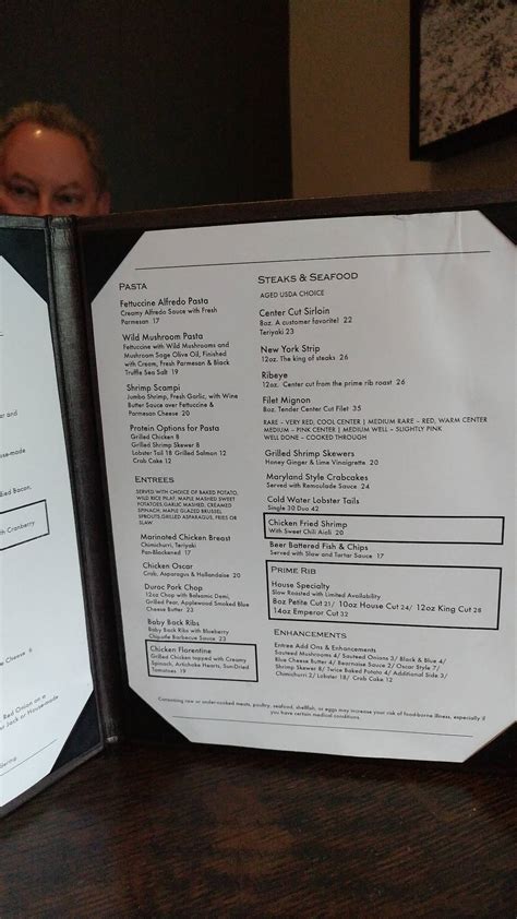 Menu at Stonewalls Restaurant, Banner Elk