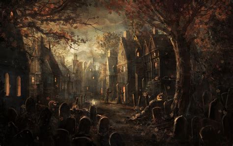 Halloween Graveyard Wallpaper - WallpaperSafari