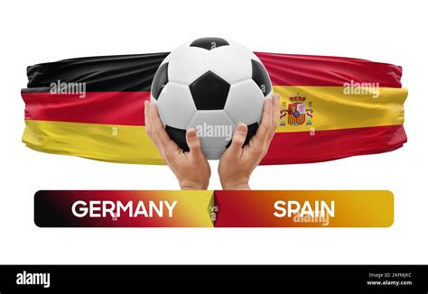 Germany vs Spain national teams soccer football match competition concept Stock Photo - Alamy