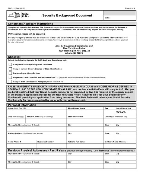 Printable Background Check Authorization Form Doc