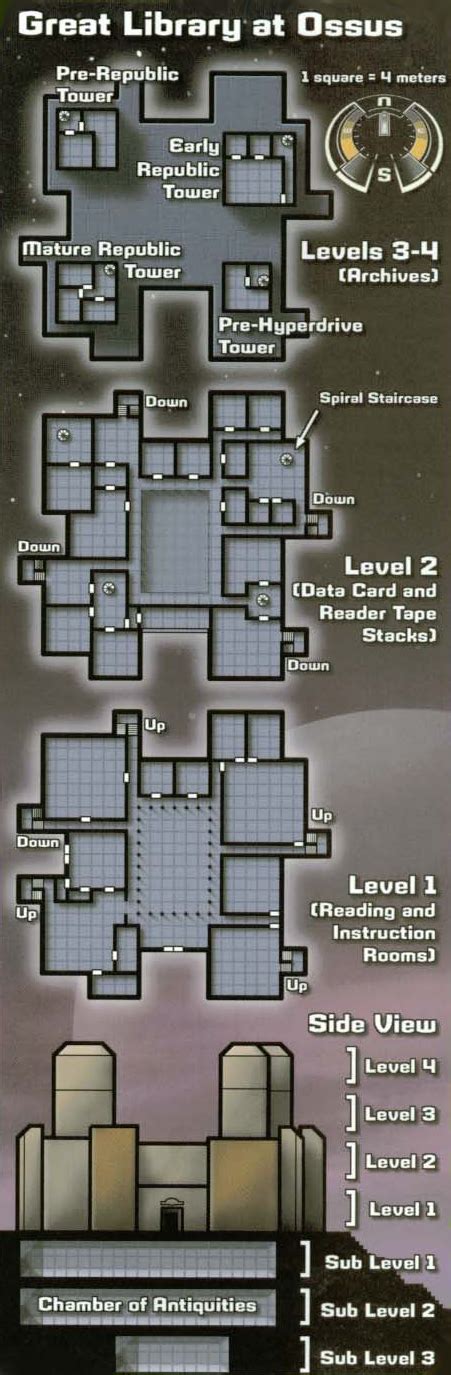 Great Library at Ossus | Star wars rpg, Fantasy map, Dungeon maps