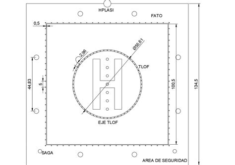 Heliport in AutoCAD | Download CAD free (57.93 KB) | Bibliocad