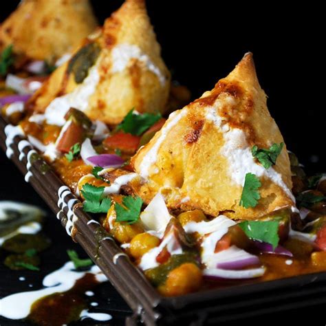 Samosa Chaat With Onion, Tomato, Yogurt & Chutney Recipe | The Feedfeed