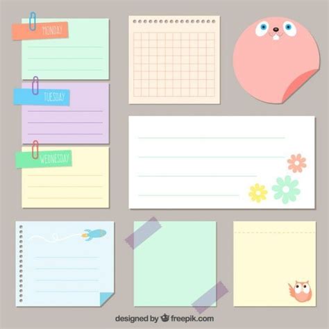 Cute Paper Notes Pack | Desktop wallpaper organizer, Note paper, Printable planner stickers