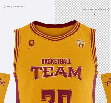 Men’s Full Basketball Kit Crew-Neck Jersey Mock up on Behance