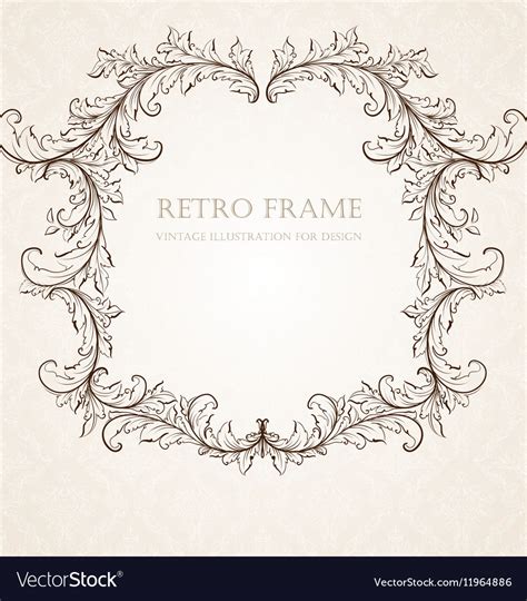 Rustic vintage frame Royalty Free Vector Image