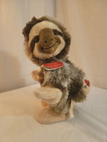 Valentines Day Animated Singing Plush Sloth Stuffed Animal Rump Shaker ...