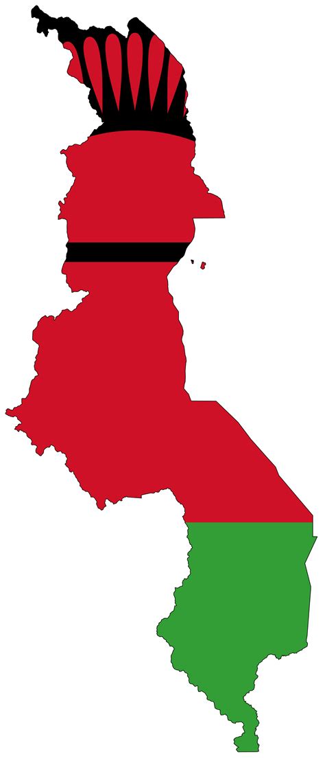 Malawi Flag Map • Mapsof.net