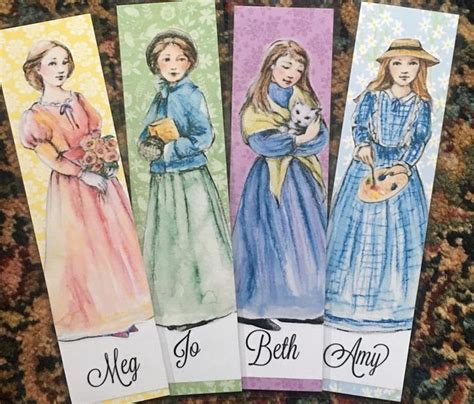 Little Woman individual bookmarks- Meg, Jo, Beth or Amy, handmade ...