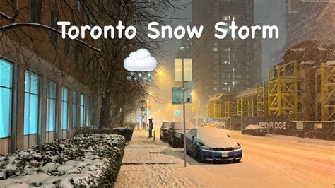 Toronto Snow Storm || Winter Night Walk || Toronto Downtown in 4K - YouTube