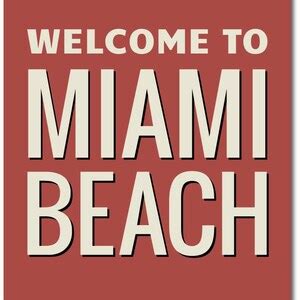 Miami Beach Sign, Custom Beach Decor, Welcome Beach Sign, Beach Welcome ...