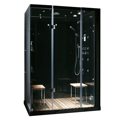 Northeastern Bath Orion Black 11-Piece Steam Shower Kit (Common: 60-in ...