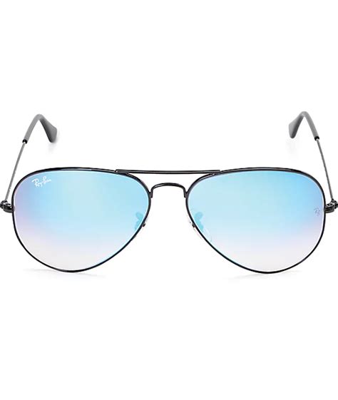 Ray-Ban Aviator Blue Flash Gradient Sunglasses | Zumiez