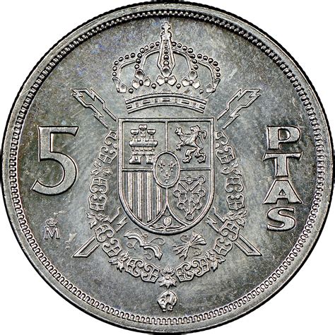 Spain 5 Pesetas KM 823 Prices & Values | NGC