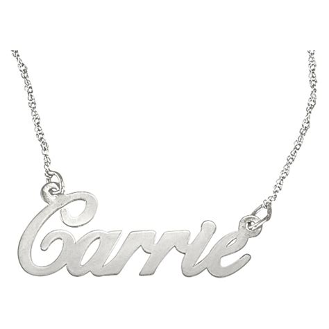 Hampden Sterling Silver Name Plate Necklace, Sterling Silver - 178717 ...