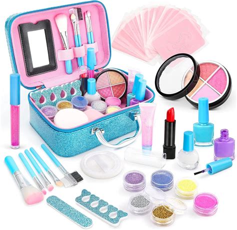Dreamon Makeup Sets for Girls, 42PCS Real Makeup Cosmetic Kit with Tattoos Princess Suitcase ...