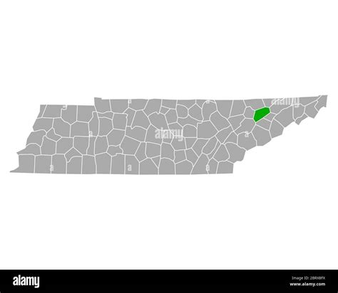 Map of Grainger in Tennessee Stock Photo - Alamy