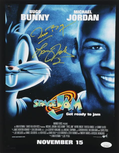 Muggsy Bogues & Larry Johnson Signed "Space Jam" 11x14 Photo (JSA COA) | Pristine Auction