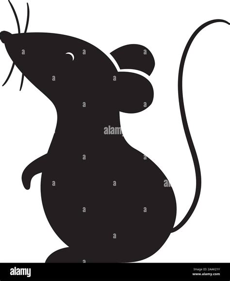 Isolated mouse silhouette vector design Stock Vector Image & Art - Alamy