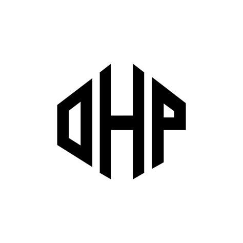 OHP letter logo design with polygon shape. OHP polygon and cube shape ...