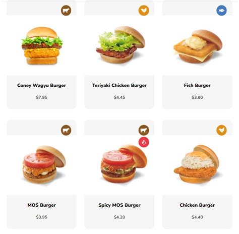 MOS Burger Menu Price Singapore 2023 - Singapore Restaurant Menu Promotions & Deals