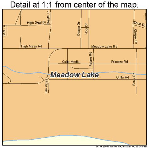 Meadow Lake New Mexico Street Map 3547220