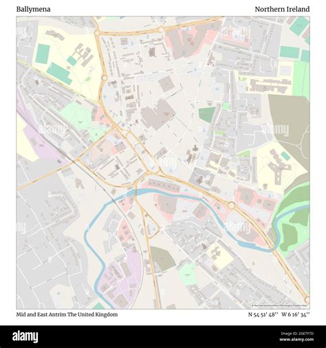 Map of ballymena Cut Out Stock Images & Pictures - Alamy