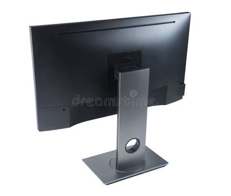 Computer Monitor, Screen Isolated on White Background.Back View Stock ...