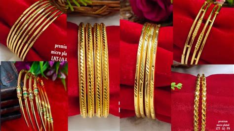 Plain bangles | Side bangles | One gram gold bangles online shopping | Lush Queens | bangles ...