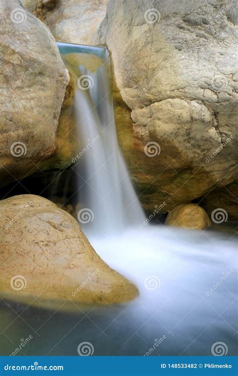 Small Waterfall on Mountain River Stock Photo - Image of scenic, nature ...