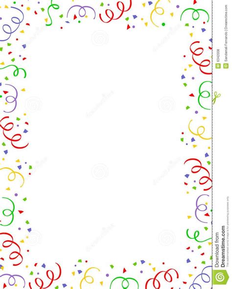 Falling Confetti border stock vector. Illustration of greet - 6342008 ...