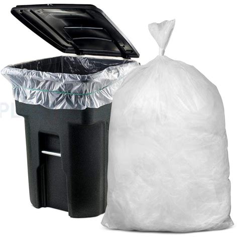 AMZ Supply Clear Regular Duty Trash Bags 43x47 High Density Opaque Trash Bags Thickness 0.7 Mil ...