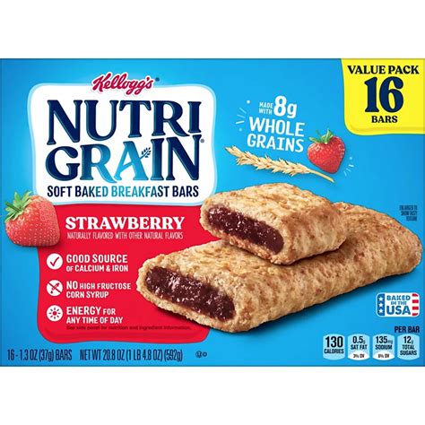 Kellogg's Nutri-Grain Soft Baked Breakfast Bar Strawberry - Shop Granola & Snack Bars at H-E-B