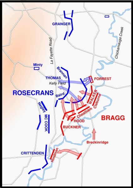 Battle of Chickamauga: Battlefield Maps and Troop Positions