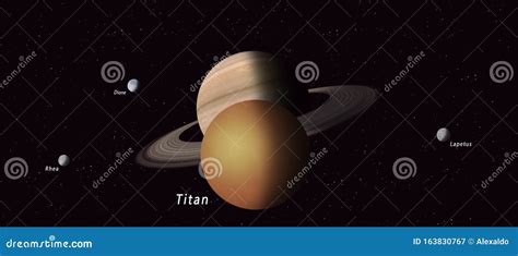 Titan saturn satellite stock illustration. Illustration of galaxy - 163830767