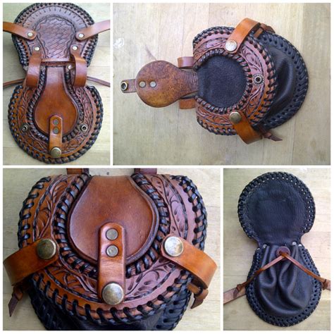 Tooled Brown Leather Pouch by passbyguy on DeviantArt