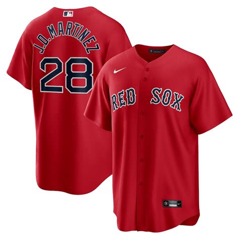 Men's Boston Red Sox J.D. Martinez Nike Red Alternate Replica Player ...