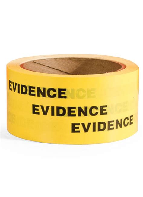 Poly Moisture Resistant Boxer™ Tape Black on Yellow "Evidence ...