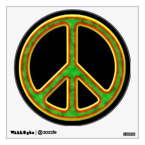 Rasta Peace Symbol Wall Stickers | Zazzle